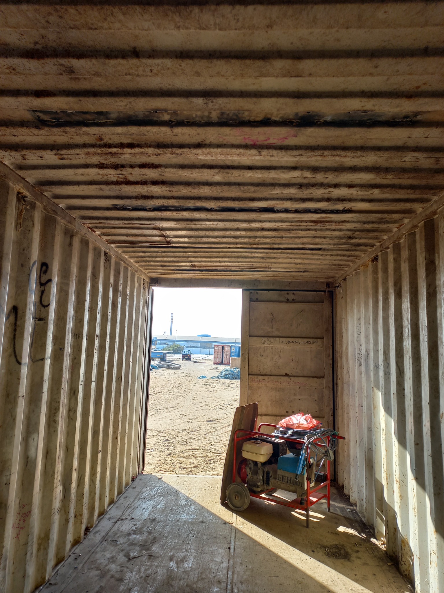 Container roof after repair